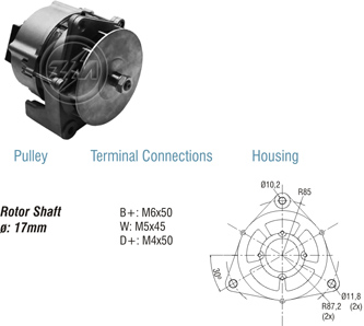 ZM9010108 - ALTERNADOR 12V 90A M.BENZ 1114 - 1320